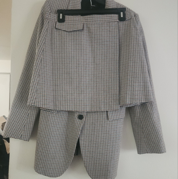 Theory Snap-Tab Fremont Plaid Wrap Mini Skirt Size 6 NWT SKIRT ONLY - Picture 5 of 13